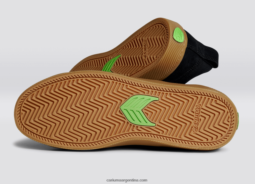 Cariuma D6DR8X131hombres todo goma negra/marfil