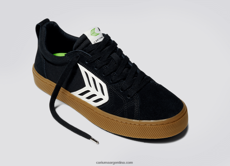 Cariuma D6DR8X131hombres todo goma negra/marfil