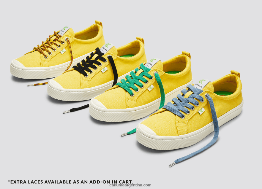 Cariuma D6DR8X21hombres lienzo amarillo