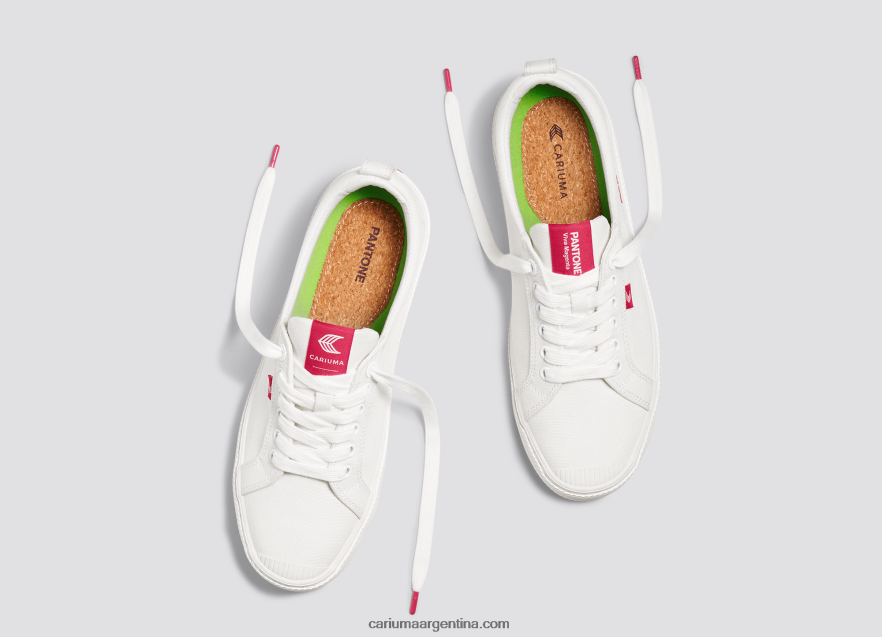 Cariuma D6DR8X39hombres lona pantone blanquecino/magenta viva