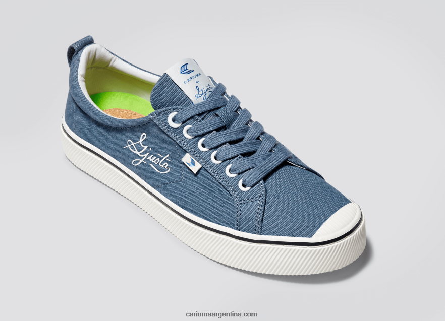 Cariuma D6DR8X53hombres lienzo azul acero gjusta