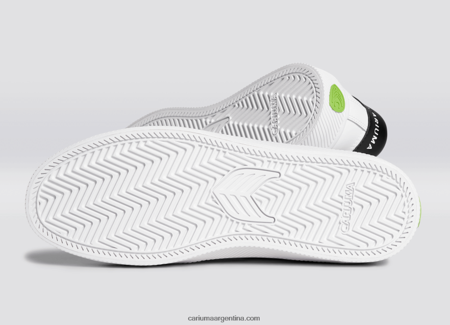 Cariuma D6DR8X101hombres cuero lwg blanco/verde