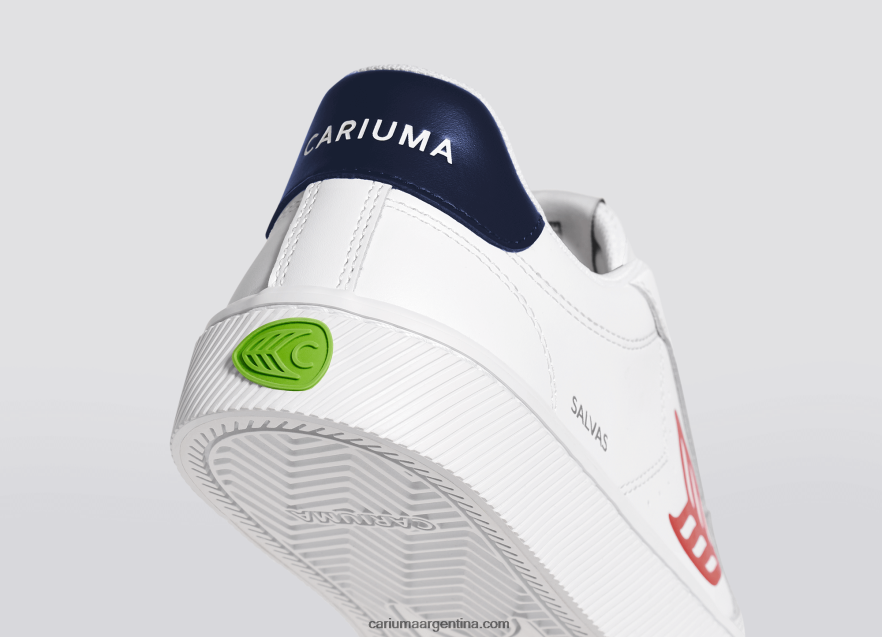 Cariuma D6DR8X102hombres cuero lwg blanco/rojo