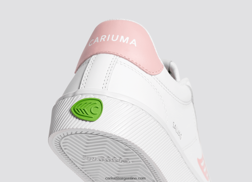 Cariuma D6DR8X103hombres cuero lwg blanco/rosa