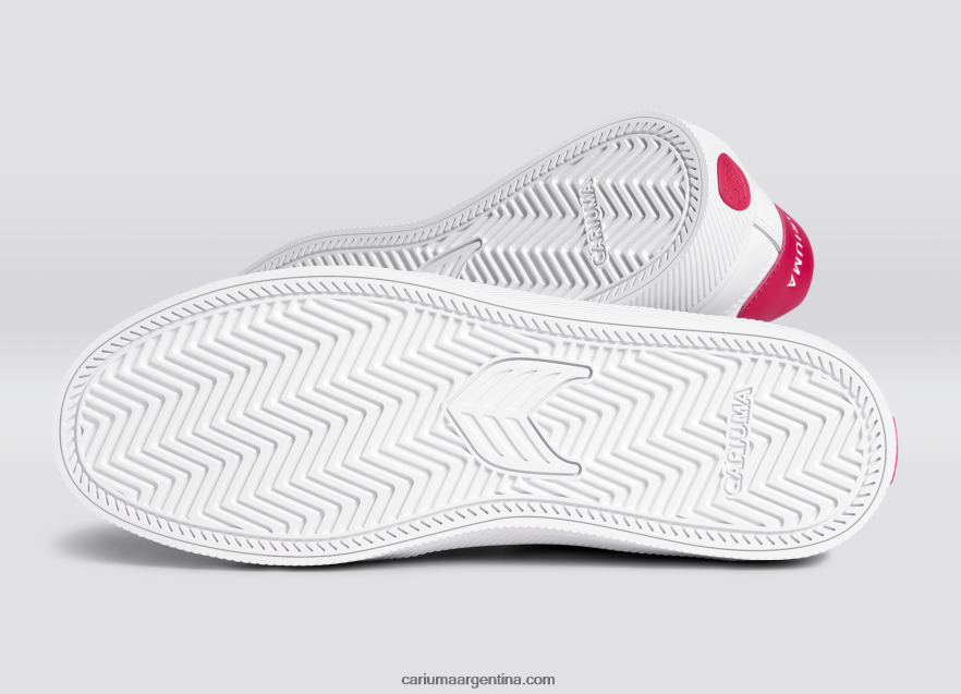 Cariuma D6DR8X77hombres pantone viva magenta cuero blanco