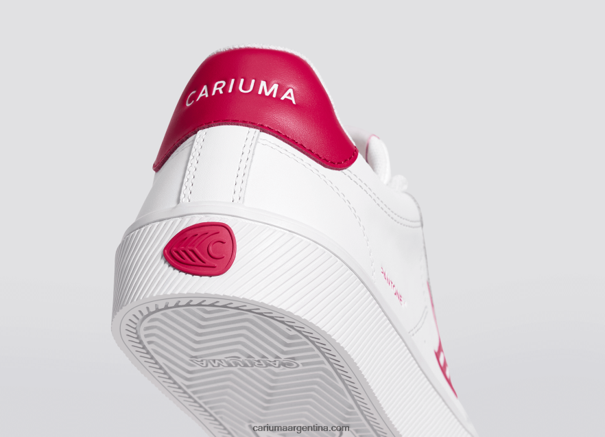 Cariuma D6DR8X77hombres pantone viva magenta cuero blanco