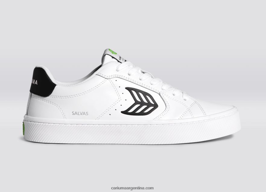 Cariuma D6DR8X97hombres cuero lwg blanco/negro