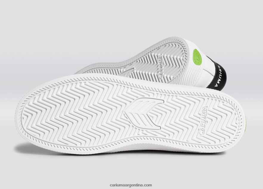 Cariuma D6DR8X97hombres cuero lwg blanco/negro