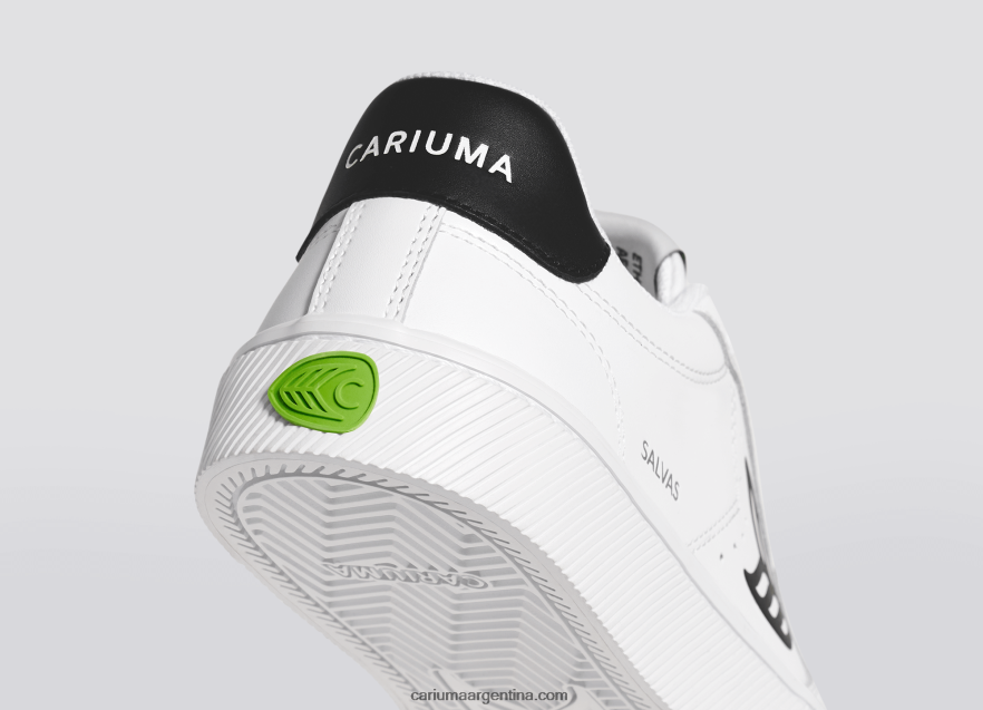 Cariuma D6DR8X97hombres cuero lwg blanco/negro