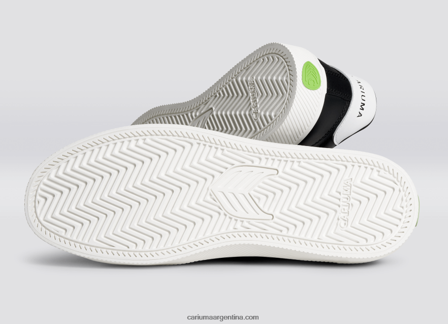Cariuma D6DR8X98hombres cuero lwg negro/blanco roto