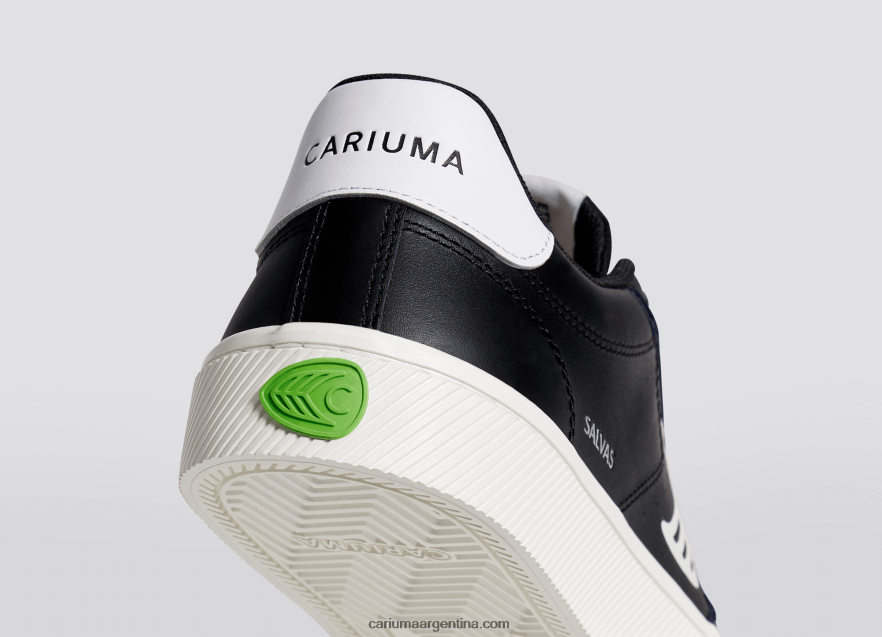 Cariuma D6DR8X98hombres cuero lwg negro/blanco roto