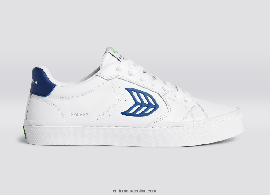 Cariuma D6DR8X99hombres cuero lwg blanco/azul