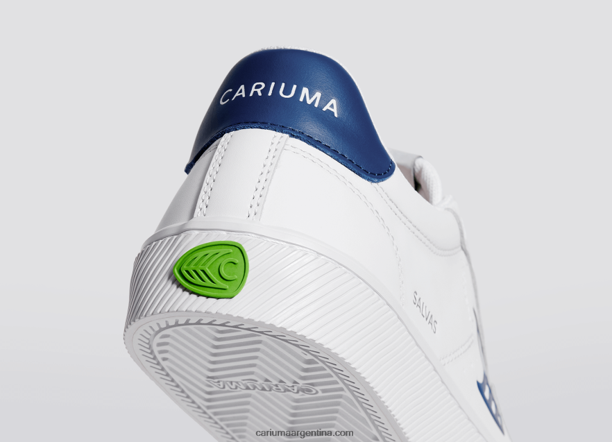Cariuma D6DR8X99hombres cuero lwg blanco/azul