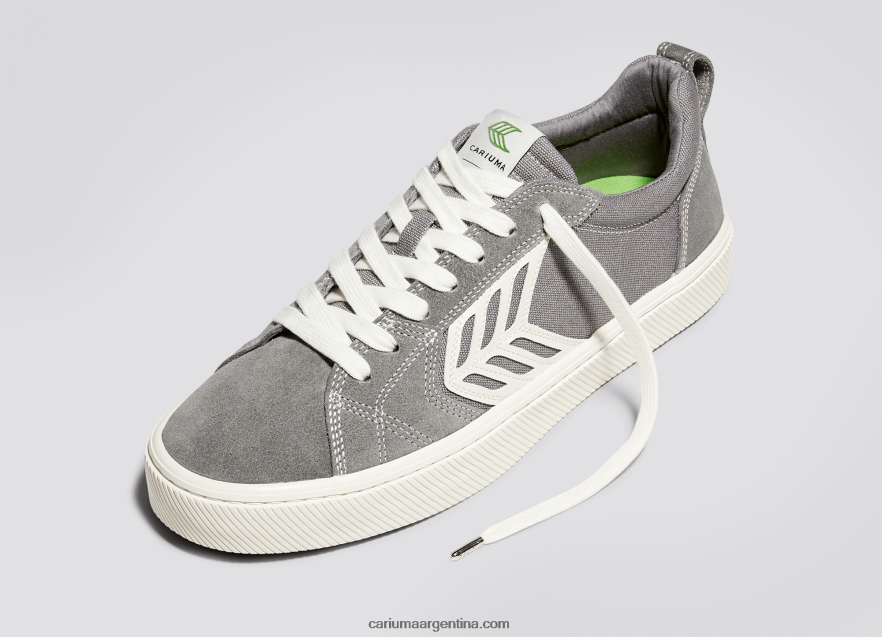 Cariuma D6DR8X151hombres pie izquierdo(zapato sencillo)-gris contraste/marfil