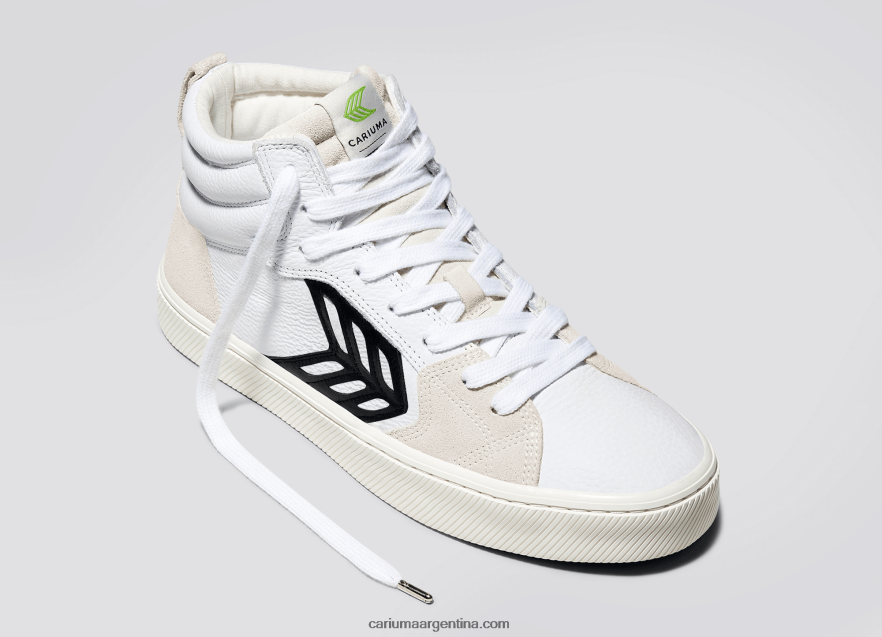 Cariuma D6DR8X365mujer cuero premium blanco/negro