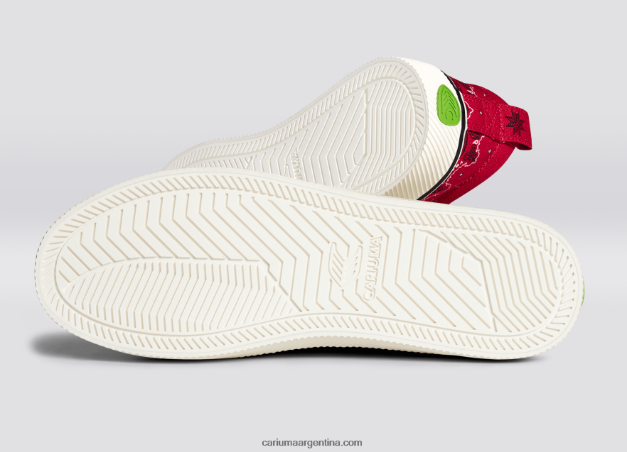 Cariuma D6DR8X236mujer lienzo pañuelo rojo