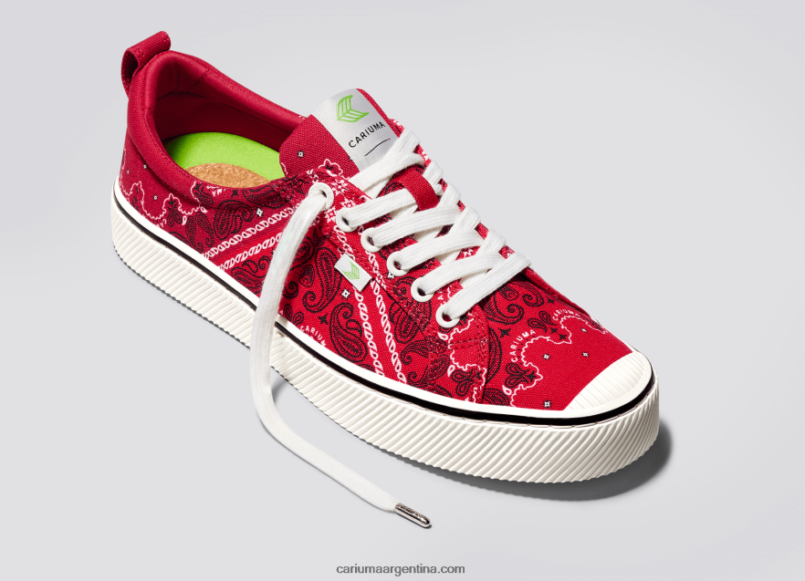 Cariuma D6DR8X236mujer lienzo pañuelo rojo