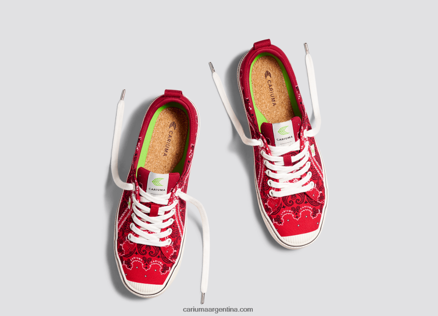 Cariuma D6DR8X236mujer lienzo pañuelo rojo