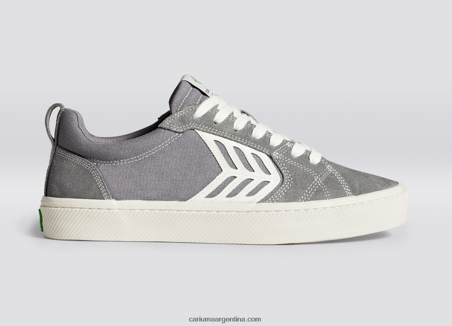 Cariuma D6DR8X375mujer pie derecho(zapato sencillo)-gris contraste/marfil